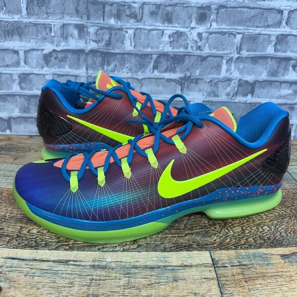 Nike KD V 5 Elite EYBL Multicolor 2013 Basketball 585386-900 Mens Size 15 New - Picture 1 of 8